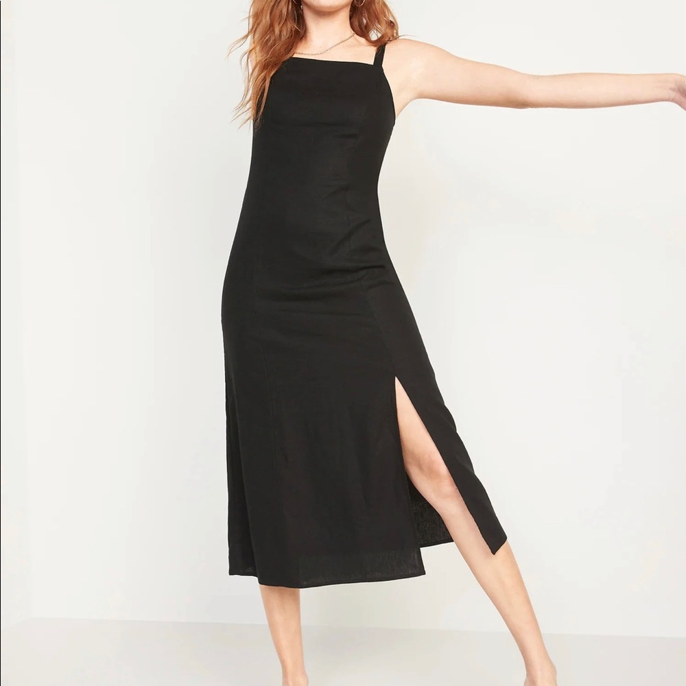 Old Navy Linen Blend Midi Dress. Size S.